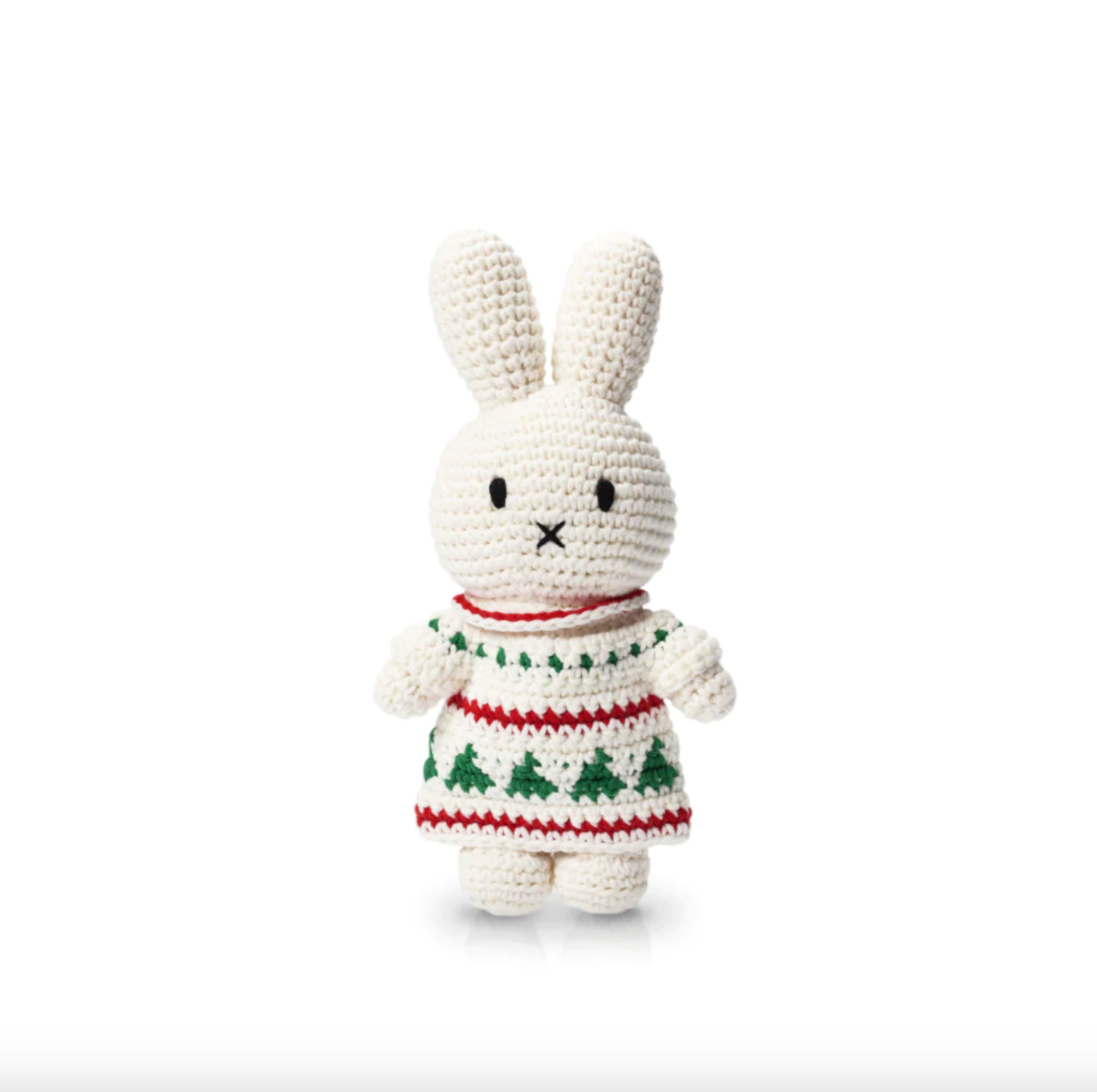 Miffy Bunny Soft Toy - Holiday Dress + Red Hat