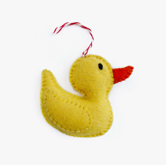 Felt Rubber Duck Ornament