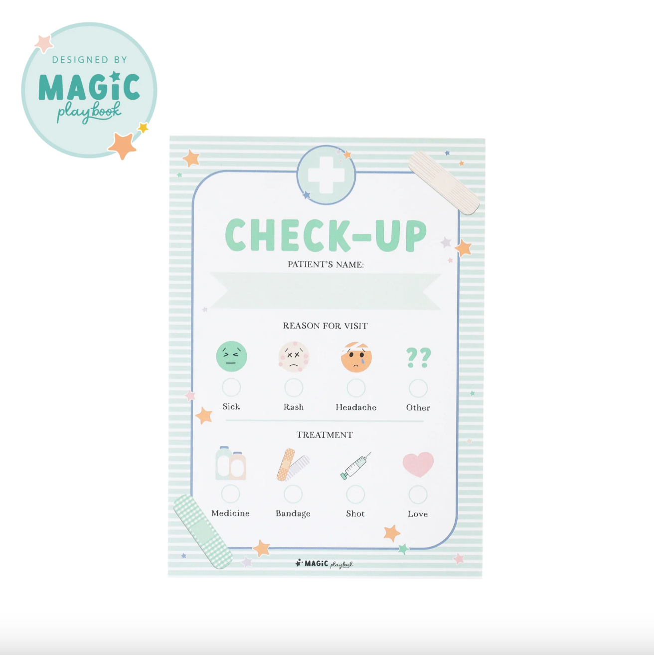 Pretend Play Check-Up Notepad