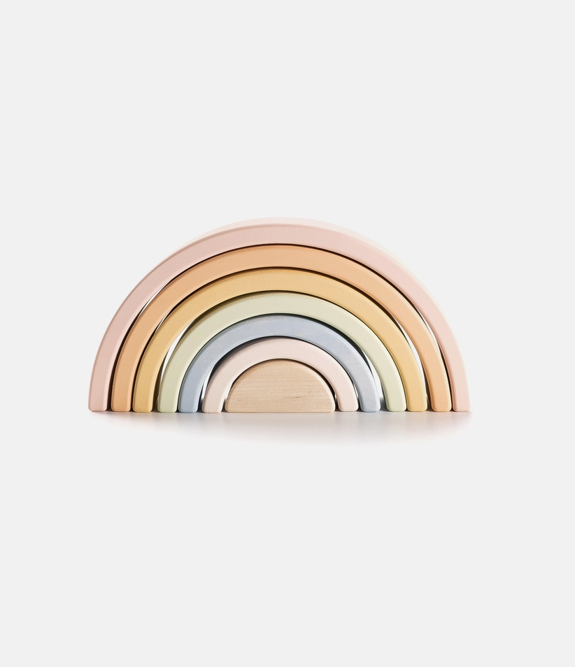 Large Heirloom Wooden Stacking Rainbow - Pastel