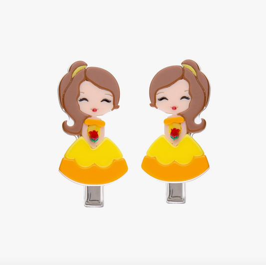 Cute Doll Yellow Dress Clip Duo