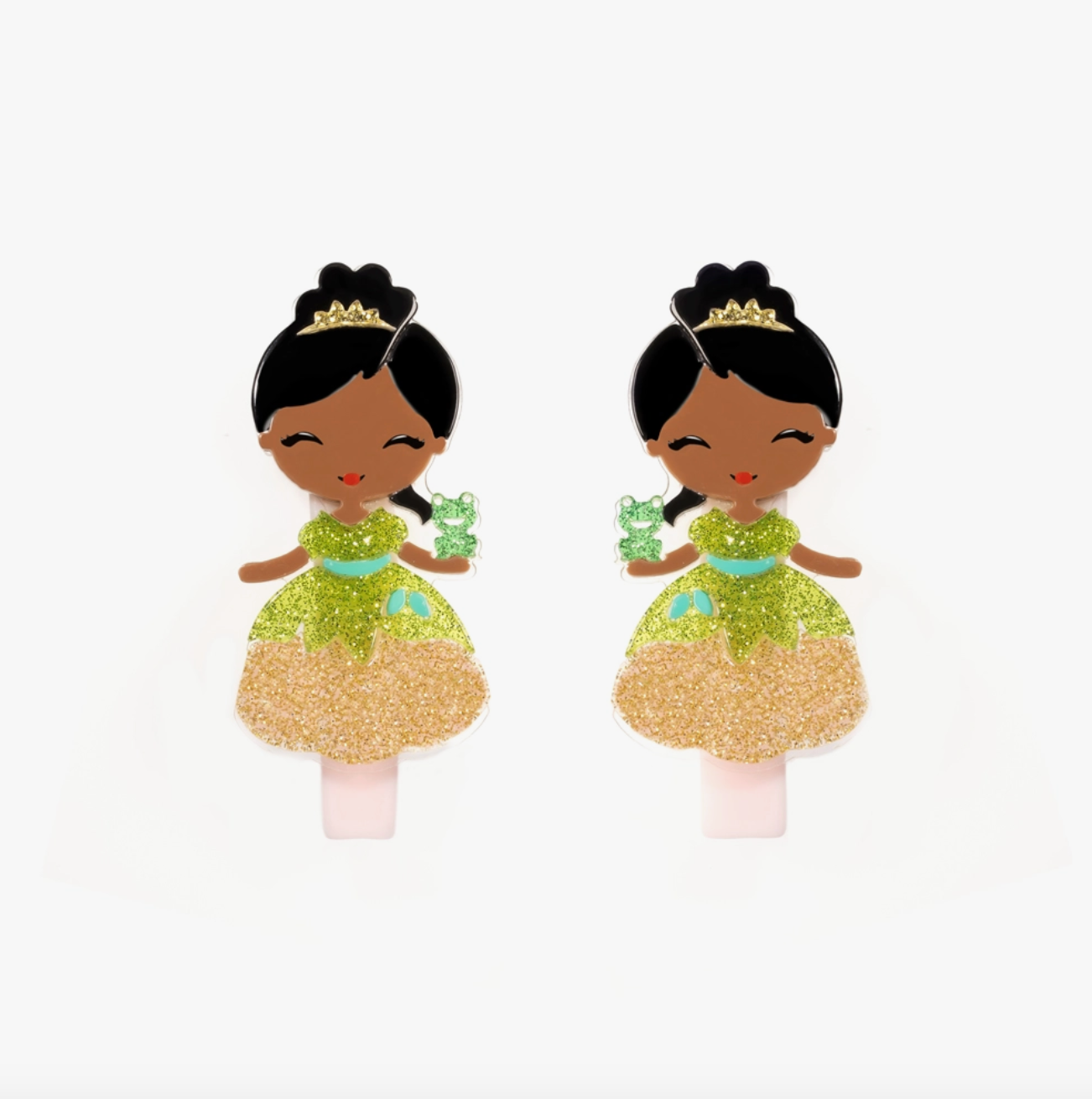 Cute Doll Gold Dress Clip Duo