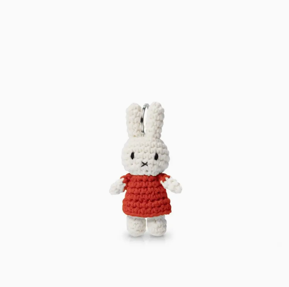 Miffy Red Crochet Keychain