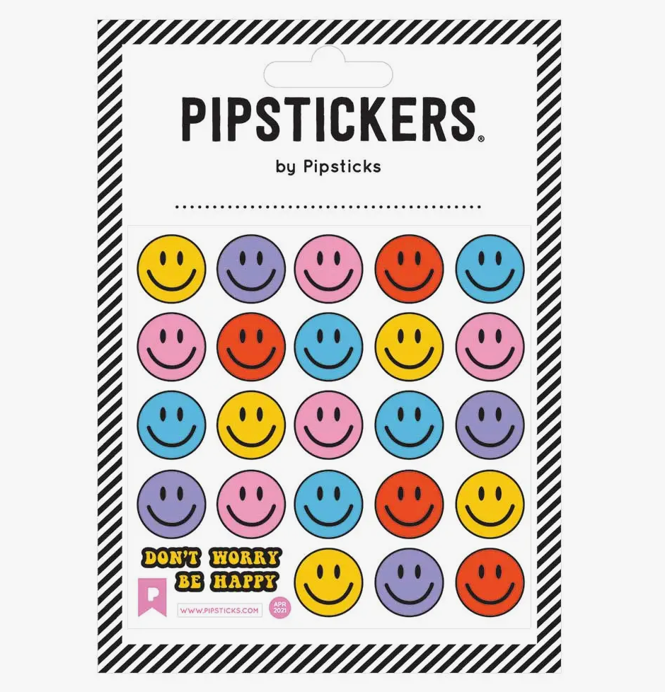 Fuzzy Smiley Faces Sticker Sheet