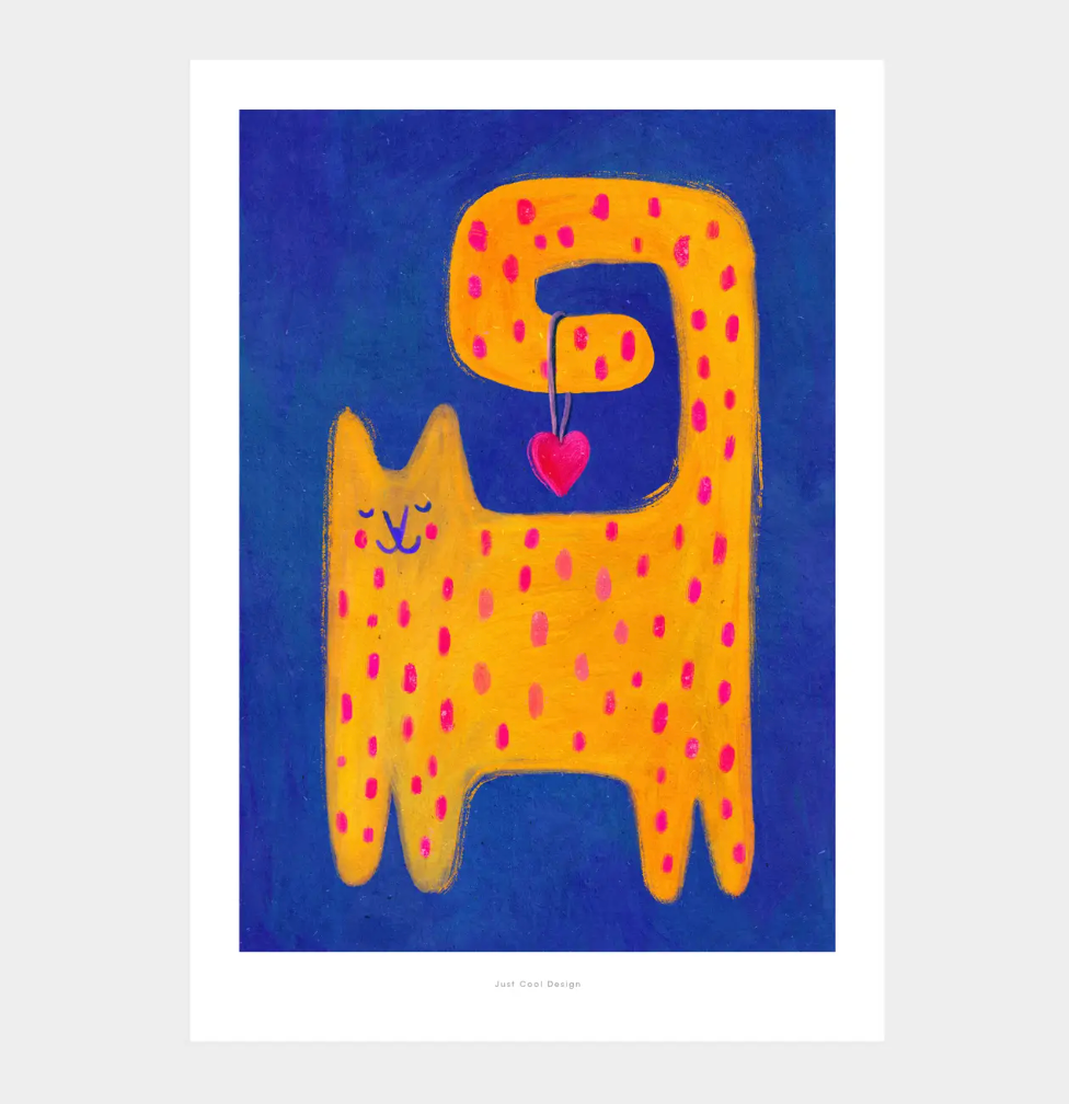 Art Print: Love Cat (5.8" x 8.3")