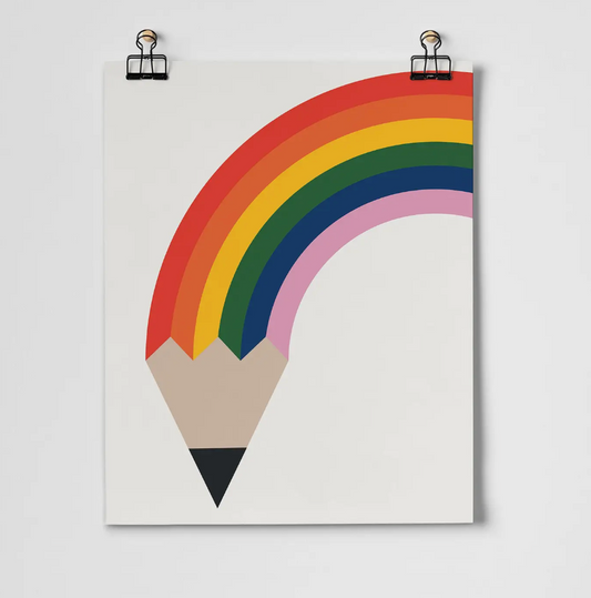 Art Print: Rainbow Pencil (11" x 14")
