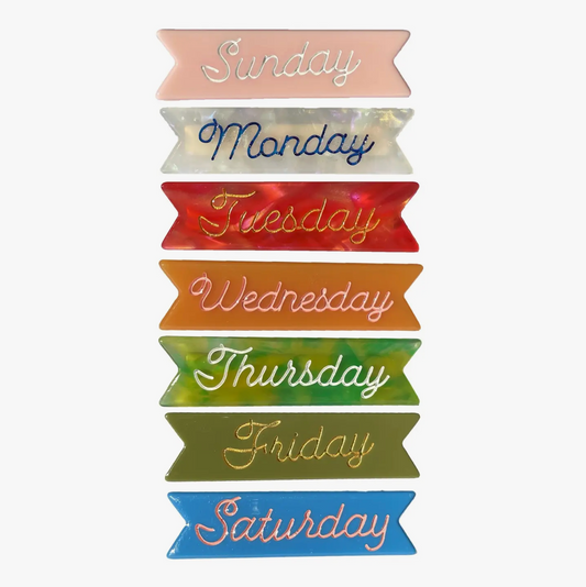 Days Of The Week Hair Clip Set